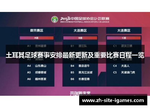 土耳其足球赛事安排最新更新及重要比赛日程一览
