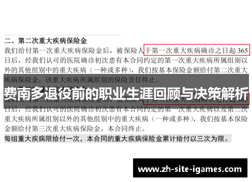 费南多退役前的职业生涯回顾与决策解析