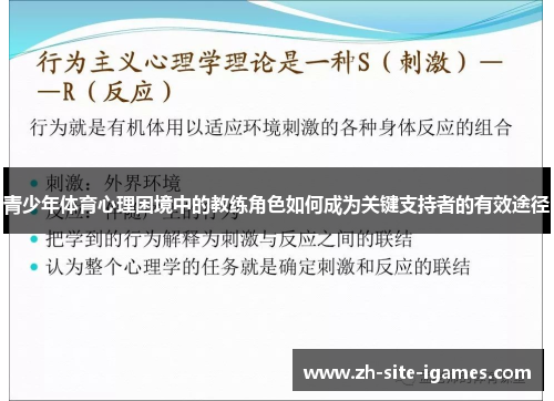 青少年体育心理困境中的教练角色如何成为关键支持者的有效途径